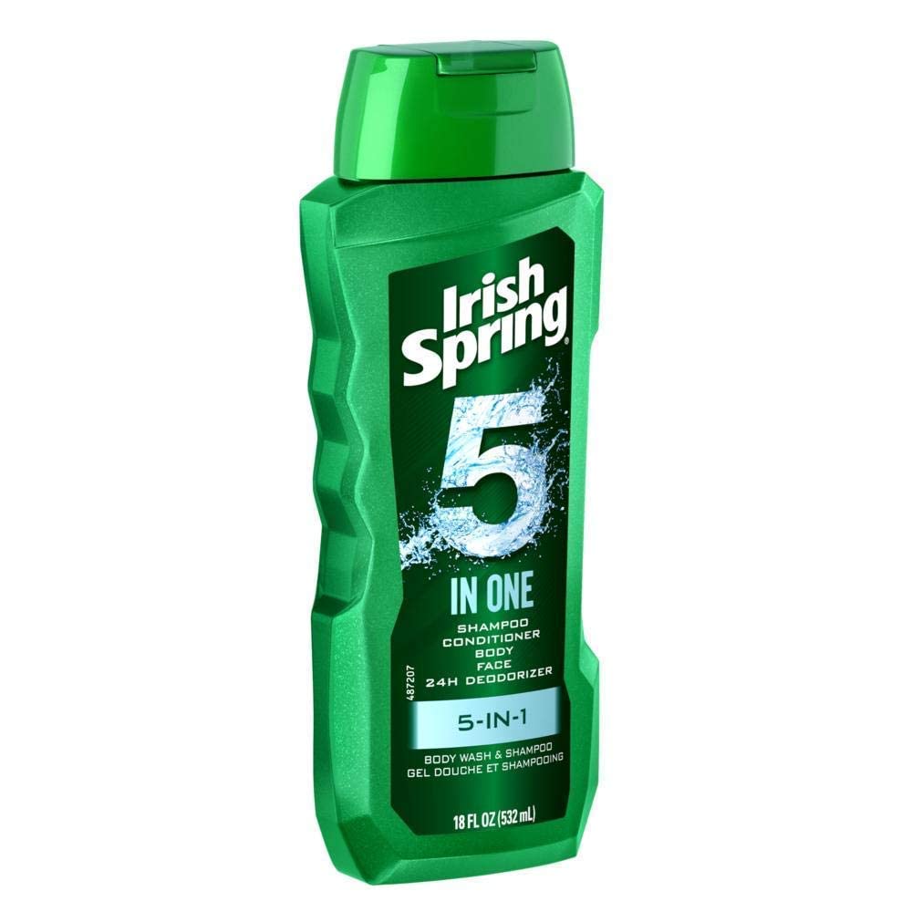 Irish Spring next to common items for size comparison and travel readiness