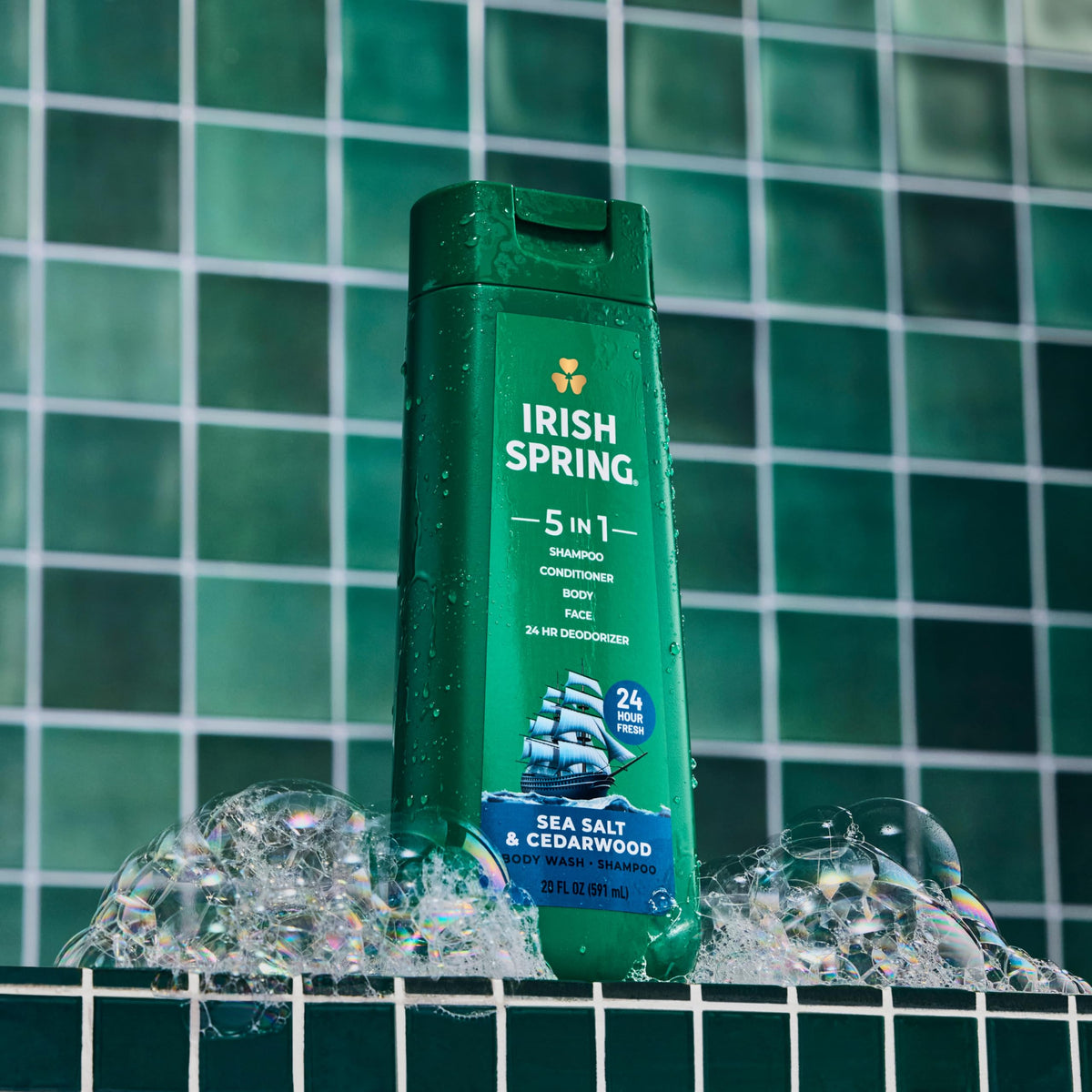 Irish Spring leak-proof cap close-up demonstrating secure travel use