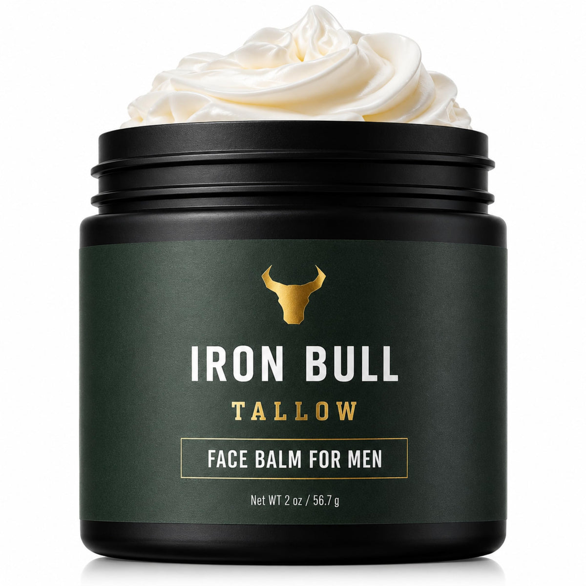 Iron Bull Tallow front jar showing clean packaging and compact size benefit