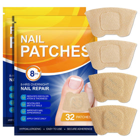 IRSRDOQU front packaging showing two overnight toenail patches and benefits