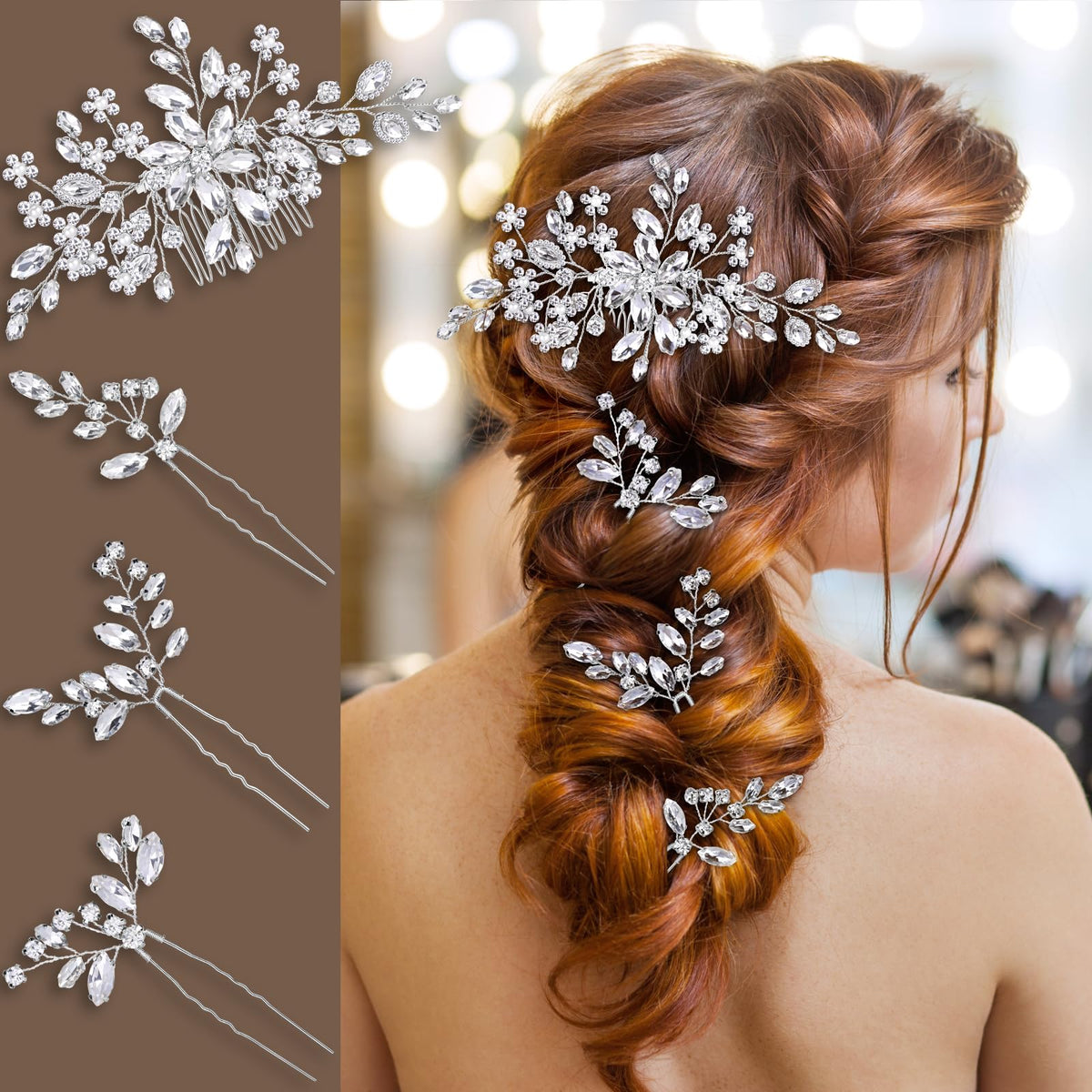 IRYCSSCE front packaging showing bridal headpiece set and elegant presentation benefit