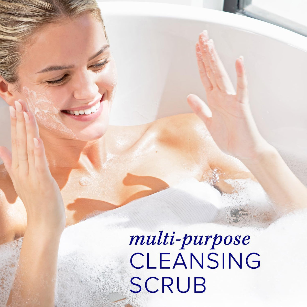 iS CLINICAL foam on skin demonstrating cleansing action and smooth finish