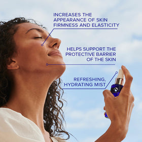 iS CLINICAL spray nozzle close-up highlighting precise mist delivery benefit