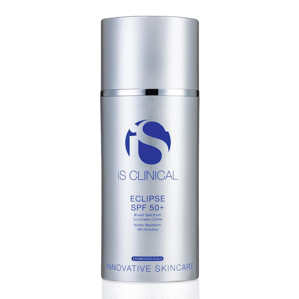iS CLINICAL front packaging showing SPF 50 plus protection and matte tint benefit
