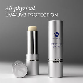 iS CLINICAL held in hand for size comparison and easy portability benefit