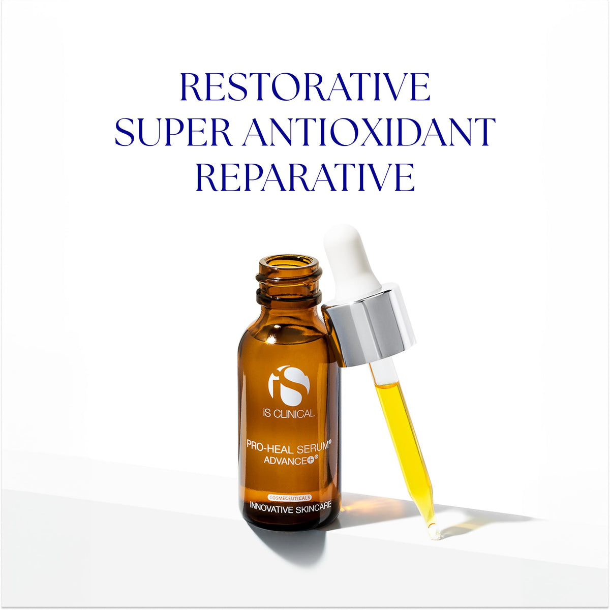 iS CLINICAL serum texture on skin displaying lightweight absorption and smoothing