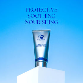 iS CLINICAL Sheald applied on hand demonstrating soothing relief and barrier support