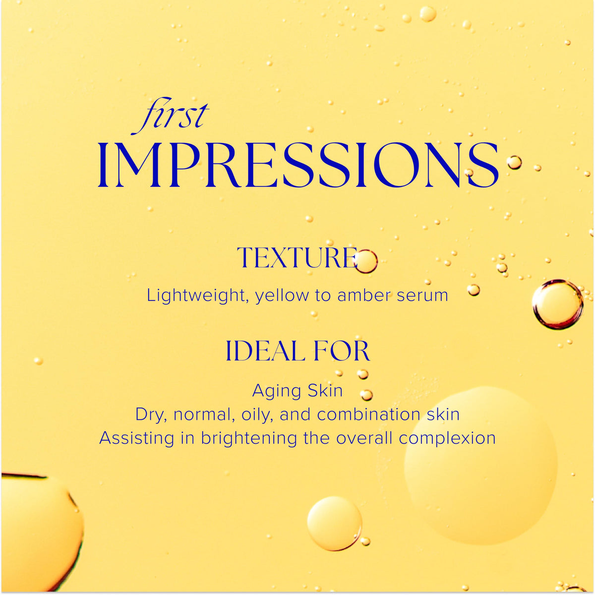 iS CLINICAL dropper dispensing serum highlighting lightweight texture benefit