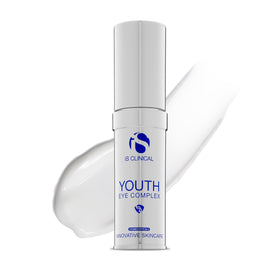 iS CLINICAL Youth Eye Complex front tube showing packaging and targeted delivery benefit