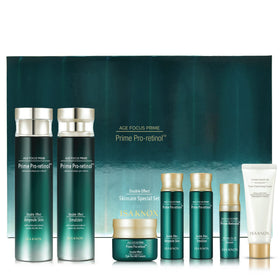 Isa Knox full set front packaging showing all items and regimen benefits