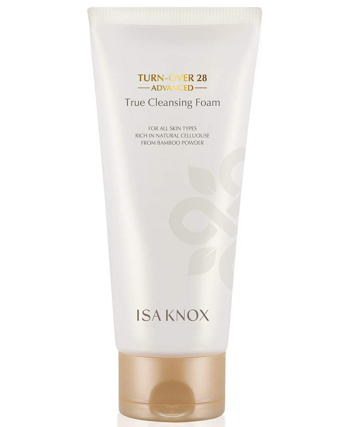 Isa Knox front bottle showing cleanser branding and clean design benefit