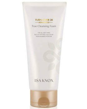 Isa Knox front bottle showing cleanser branding and clean design benefit