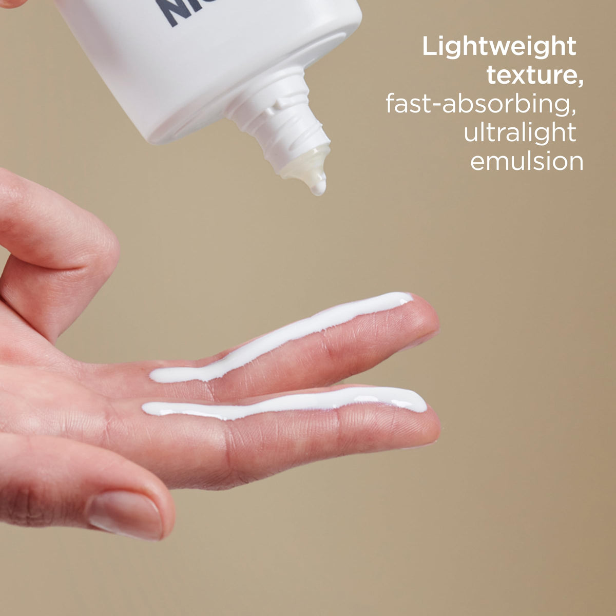 ISDIN application on hand demonstrating smooth spreadability and quick absorption