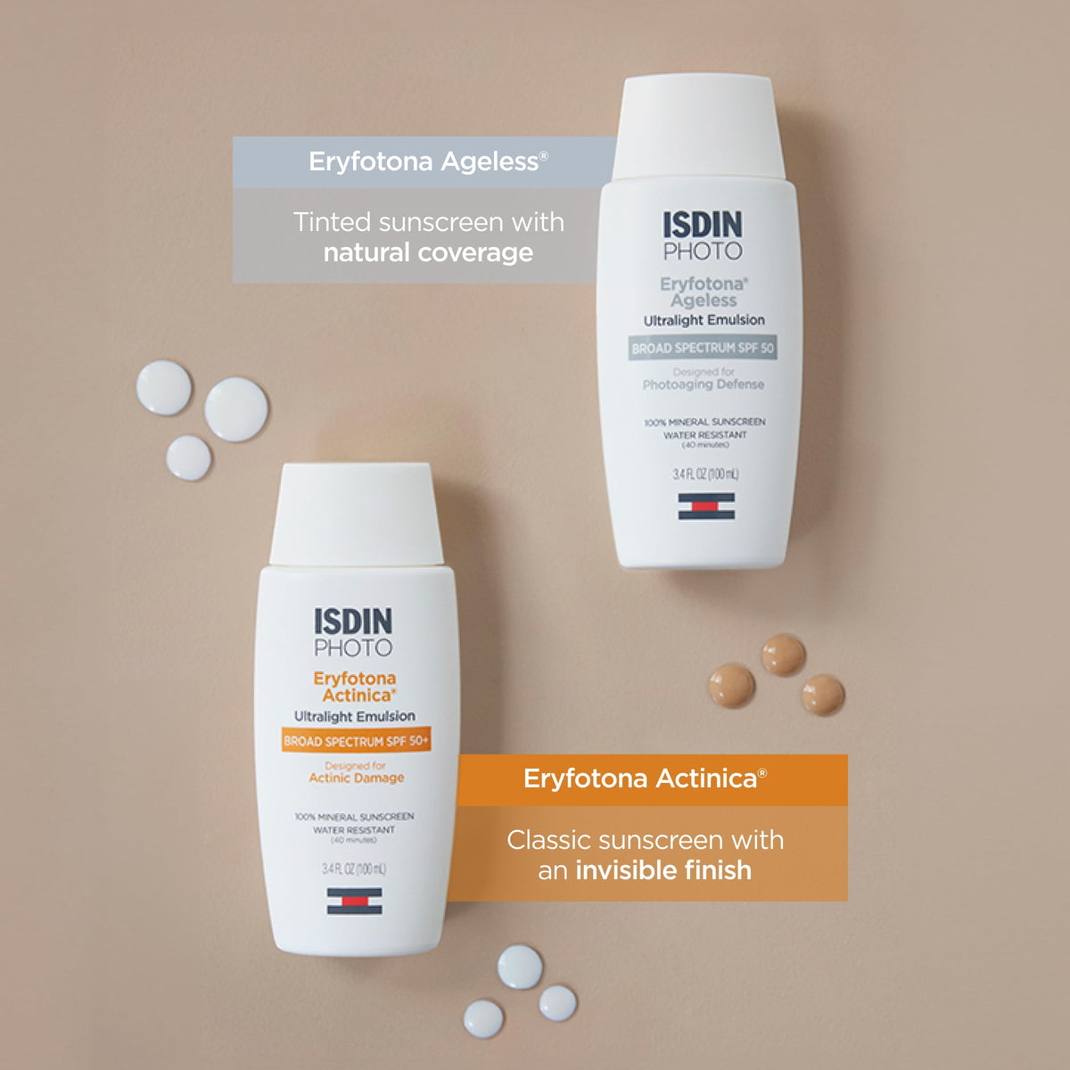 ISDIN eryfotona ageless on bathroom counter lifestyle shot for everyday routine