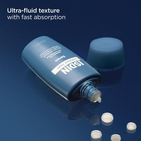 ISDIN close-up of ultra-fluid serum texture for quick absorption benefit