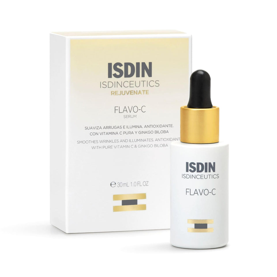 ISDIN Flavo‑C front bottle showing label and brightening benefit