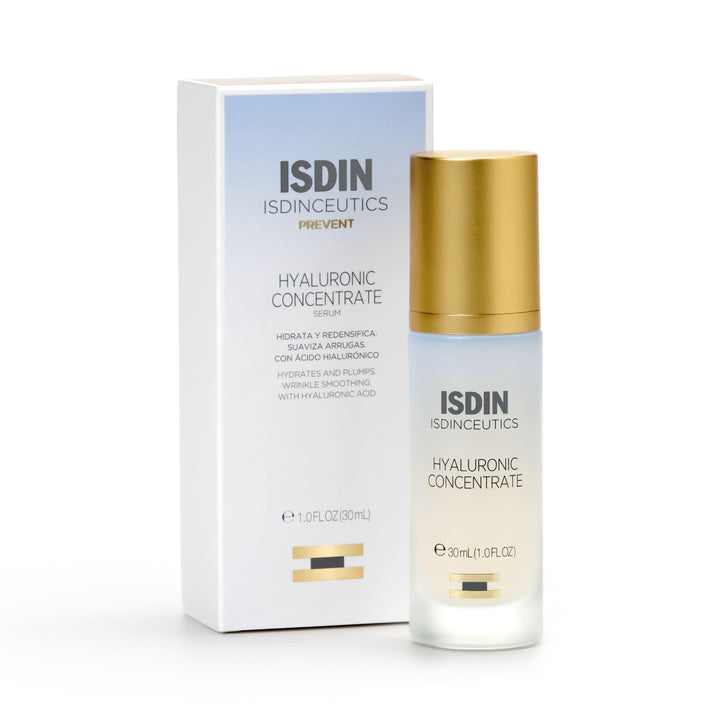 ISDIN bottle front packaging showing label and size benefit