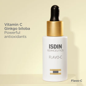 ISDIN ginkgo biloba ingredient visual emphasizing antioxidant support