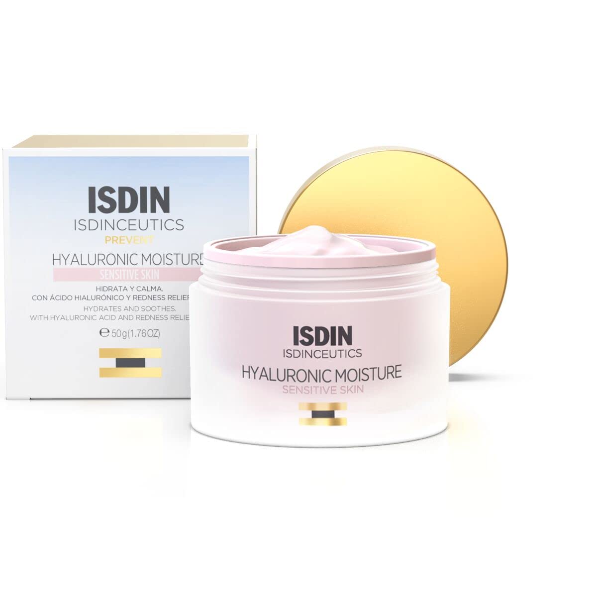 ISDIN bottle front packaging showing label and size, highlights hydration benefits