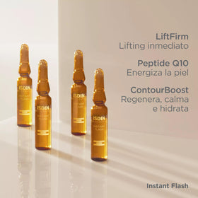 ISDIN in a morning routine lifestyle scene offering refreshed, radiant look benefit