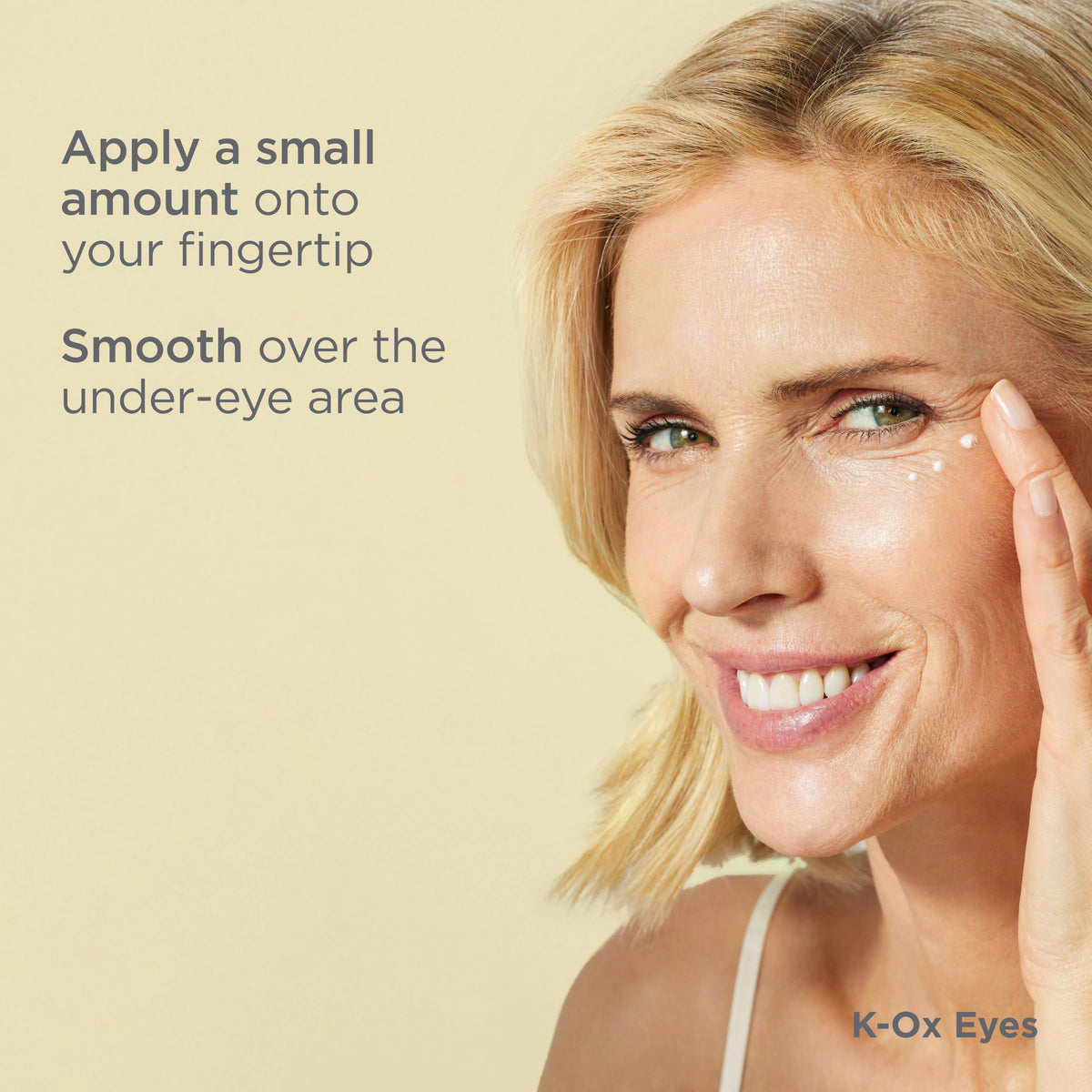 ISDIN paired before and after to show brighter under-eye benefit
