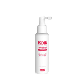 ISDIN front packaging showing Lambdapil bottle and benefits