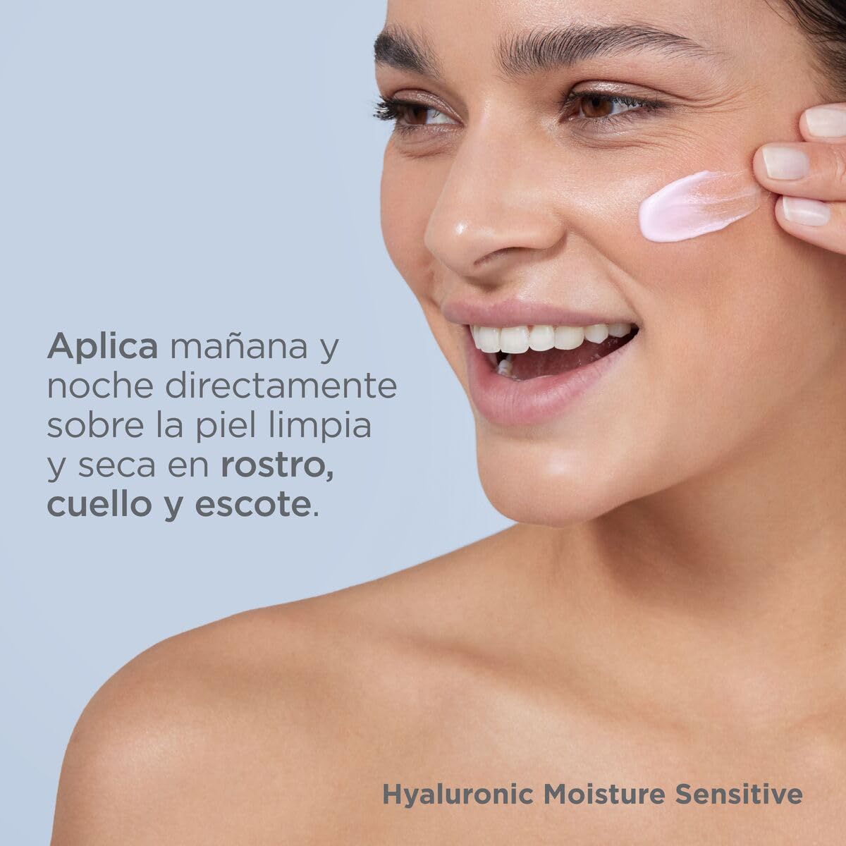 ISDIN moisturizer texture close-up showing lightweight hydration and smooth finish