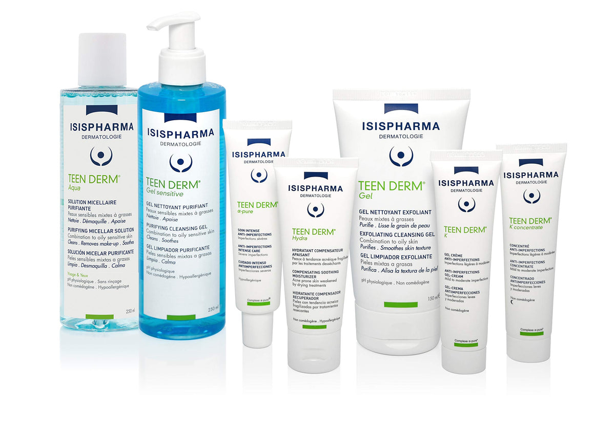 IsisPharma ingredient label close-up highlighting active exfoliating acids