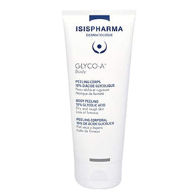 IsisPharma Glyco-A Body Peeling front packaging showing bottle and label, clear product identity and benefit