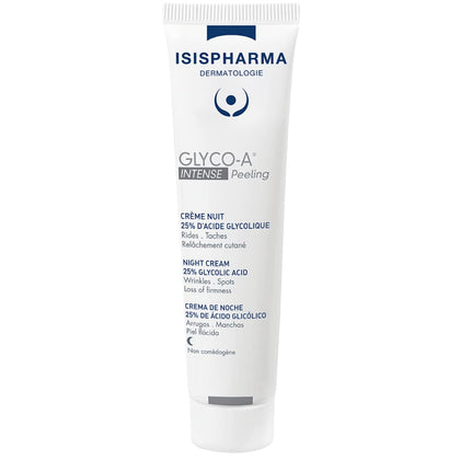 IsisPharma Glyco-A Intense front packaging showing bottle and label for clarity