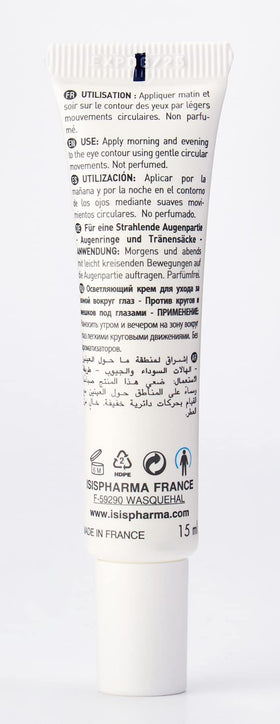 IsisPharma ingredients label highlighting Chlorella vulgaris and tetra-peptide benefits