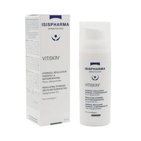IsisPharma Vitiskin front packaging showing dispenser and label, protects actives