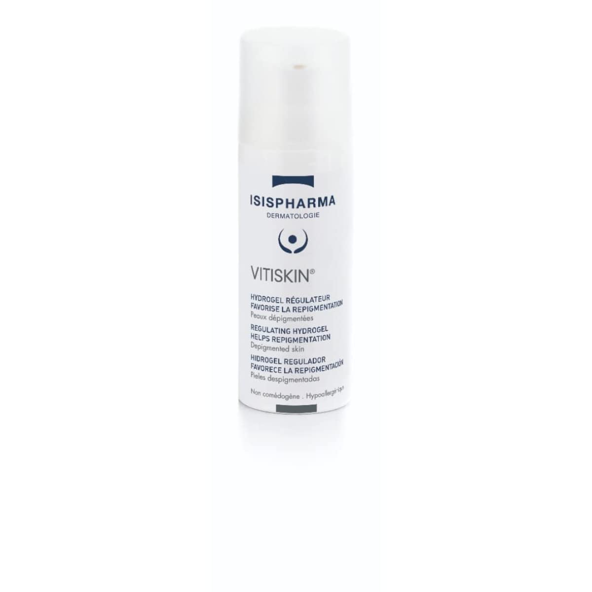 IsisPharma Vitiskin hydrogel texture close-up, lightweight absorption benefit
