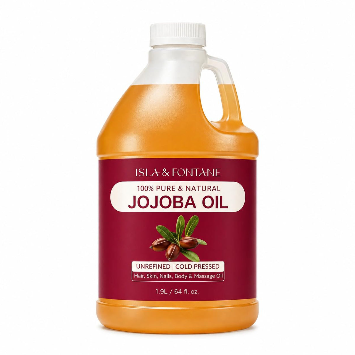 ISLA & FONTANE front packaging showing gallon bottle and label — clear product identity