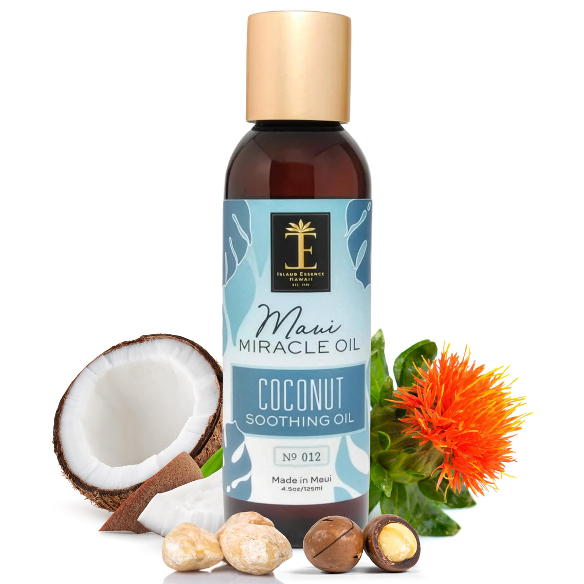 Island Essence front bottle view showing sleek 4.5 oz packaging and island scent