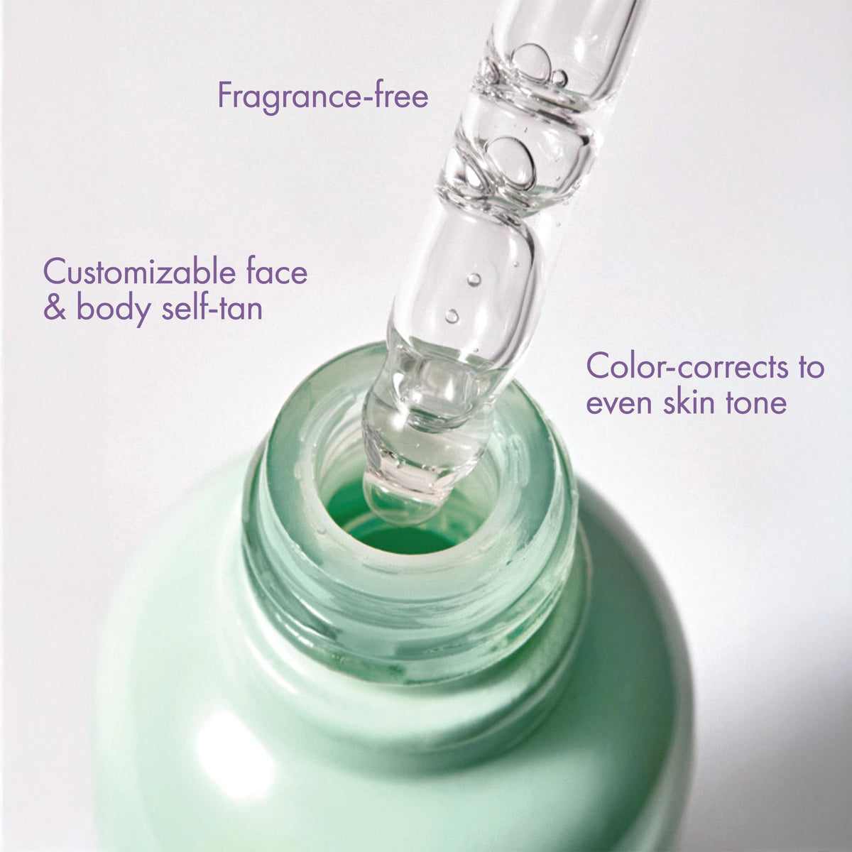 Applying Isle of Paradise drops on arm, seamless body blending and buildable color benefit