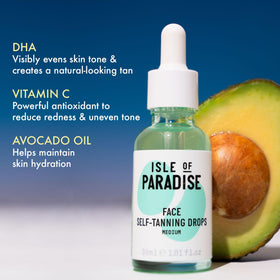 Isle of Paradise applied to face showing even coverage and natural finish