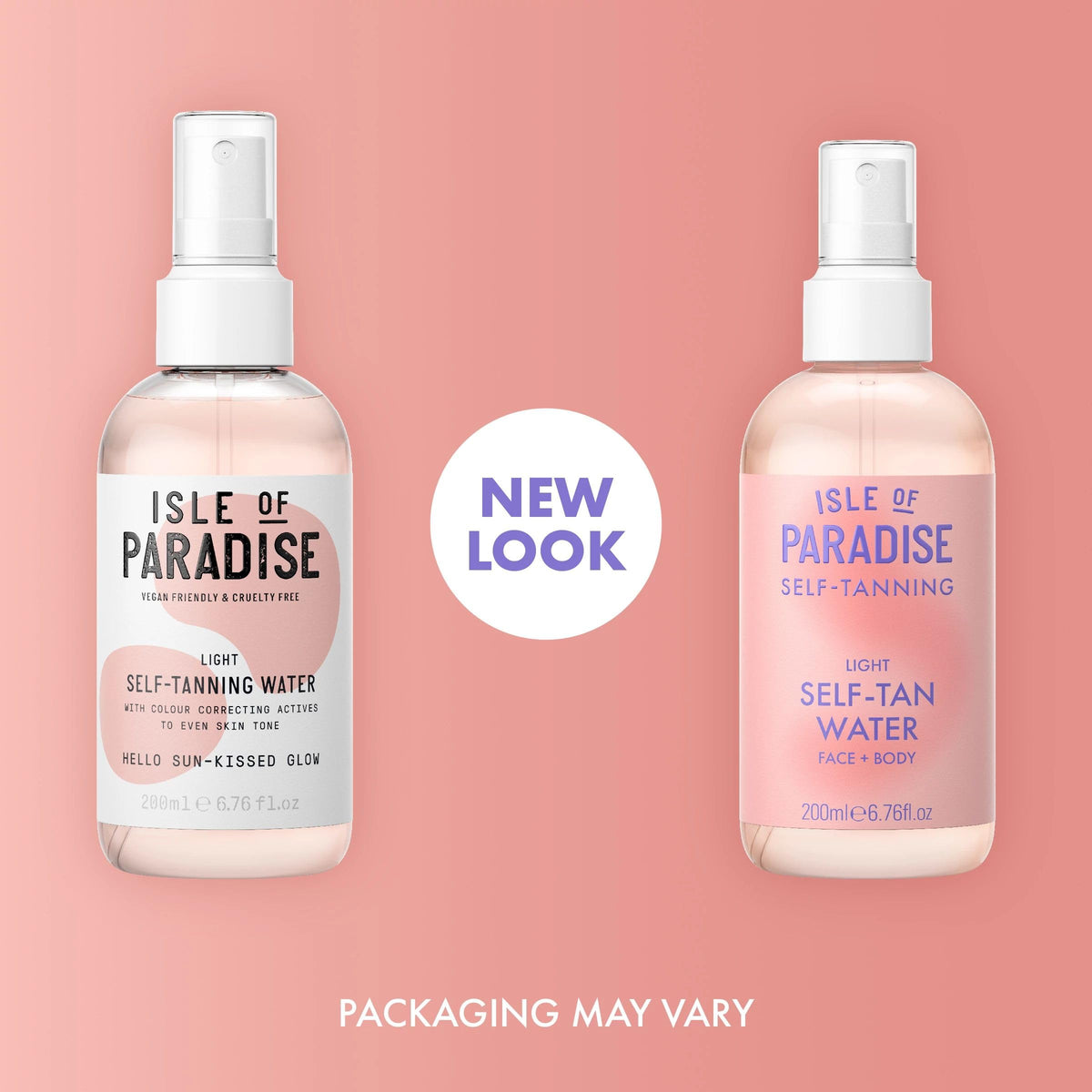 Isle of Paradise mist spray nozzle close-up for quick even application