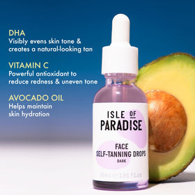 Isle of Paradise application on face demonstrating even coverage