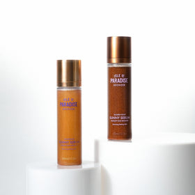 Isle of Paradise droplets on skin illustrating illuminating effect and hydration