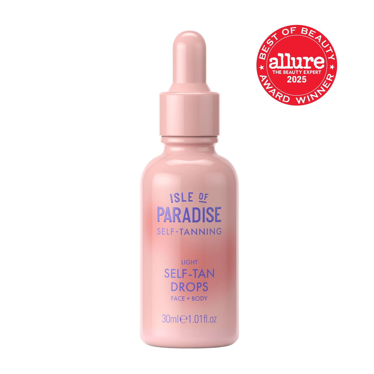 Isle of Paradise dropper dispensing single drop, precise dosing and control benefit