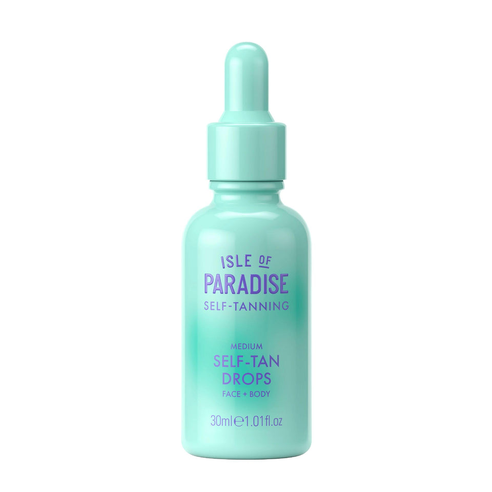 Isle of Paradise front bottle view showing product and benefit of easy dosing
