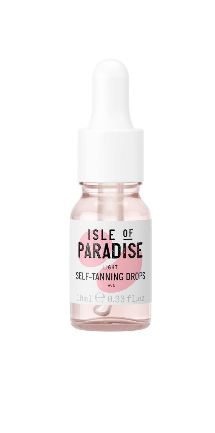 Isle of Paradise bottle front view showing label and compact packaging benefit: clear dosage guidance