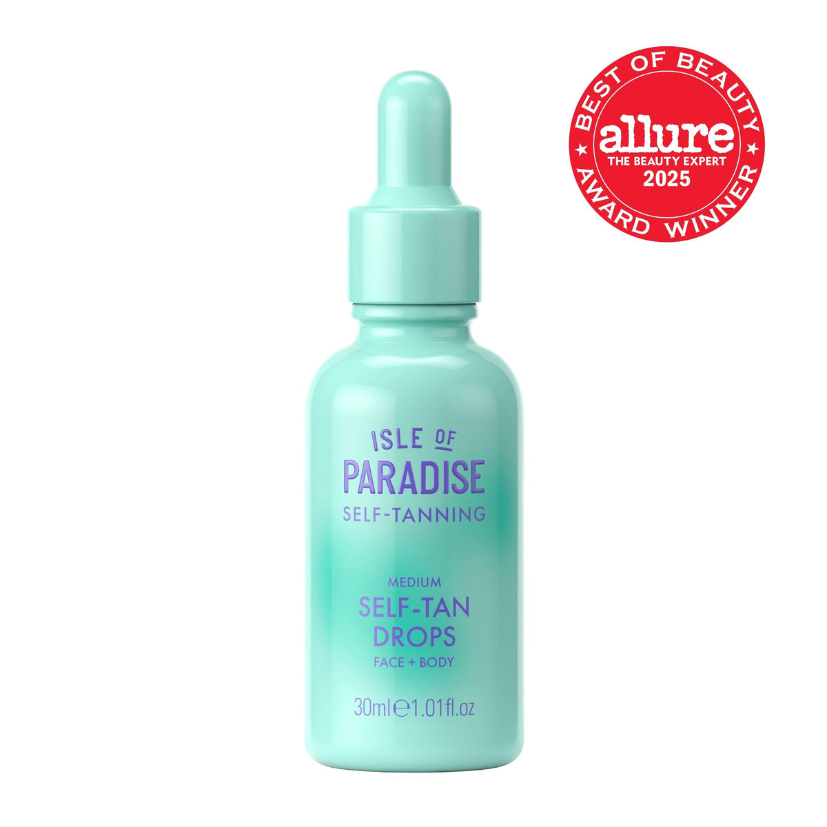 Isle of Paradise pipette dispensing drop highlighting lightweight texture