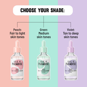 Isle of Paradise bottle next to everyday items showing travel-friendly size benefit