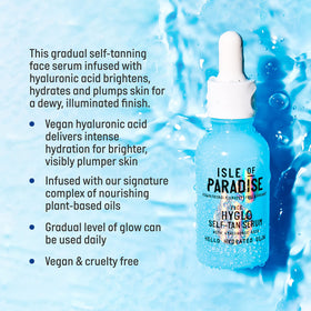 Isle of Paradise Hyglo label close-up showing ingredient focus and clarity