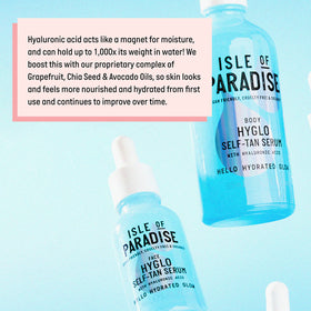 Isle of Paradise Hyglo beside common makeup for size and routine fit