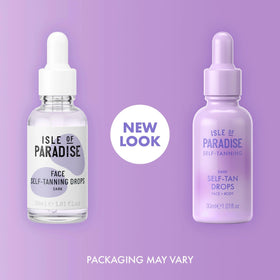 Isle of Paradise drops blended into moisturizer demonstrating customizable tanning benefit