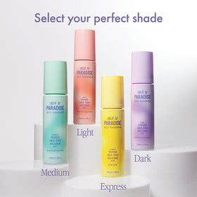 Isle of Paradise tinted foam on skin showing immediate guide color