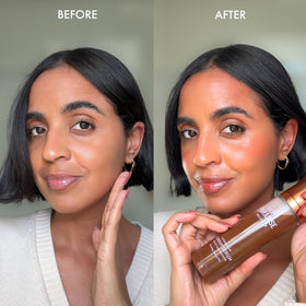 Isle of Paradise fine mist close-up highlighting even bronze application